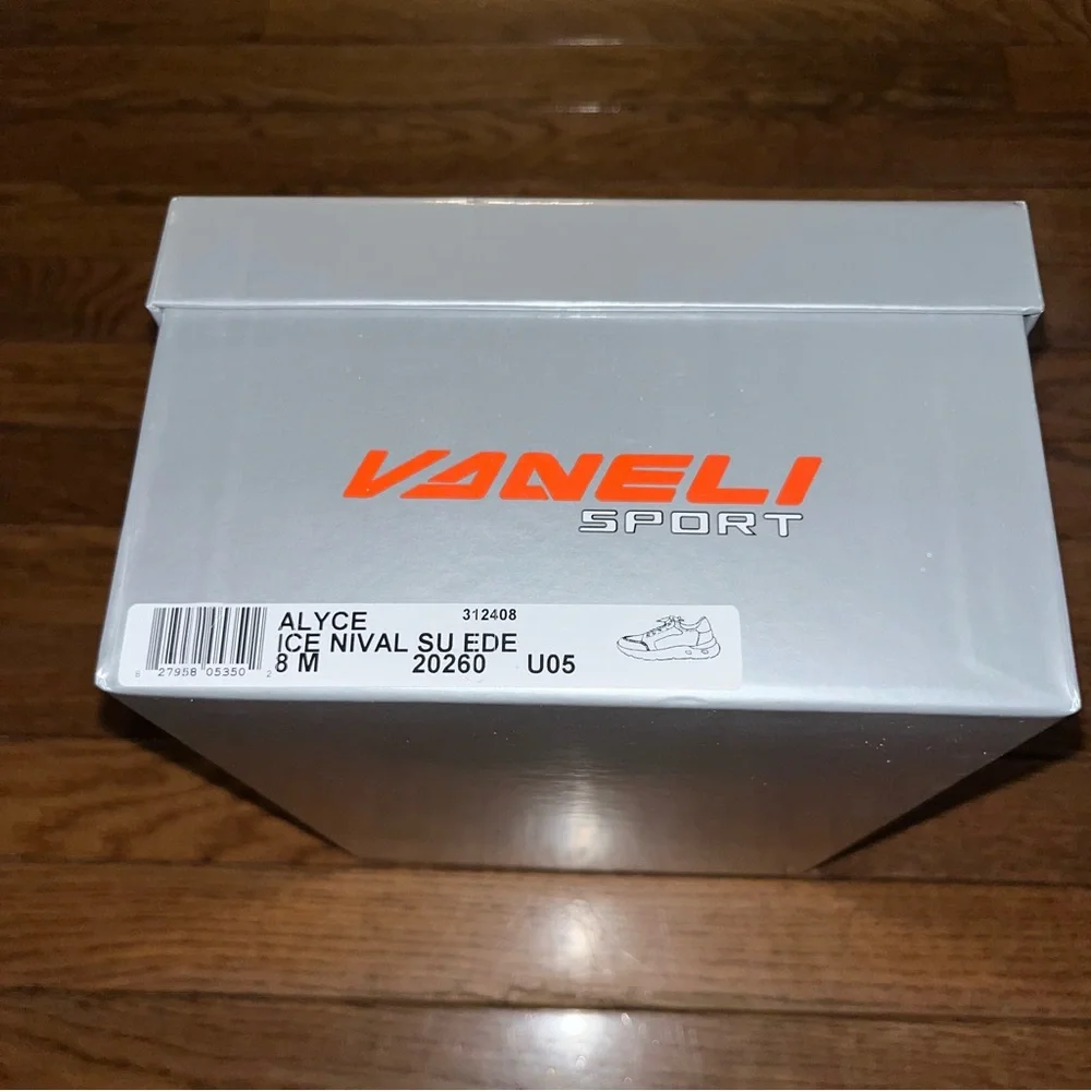 Vaneli Alyce Lace Up Athleisure Sneaker Ice White Suede & Mesh Women’s Size 8 - Picture 9 of 10